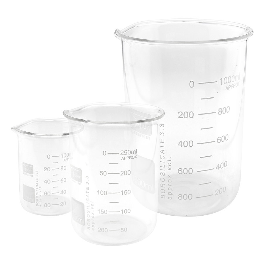 Becherglas - Messbecher - 1000ml - Borosilikatglas - niedrige Form